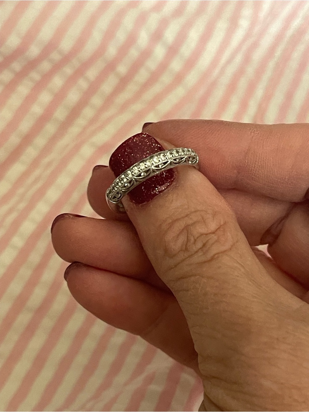 Tacori Silver Diamond-Accent Eternity Band